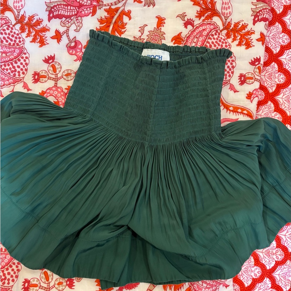 Koch Smocked Green Skirt